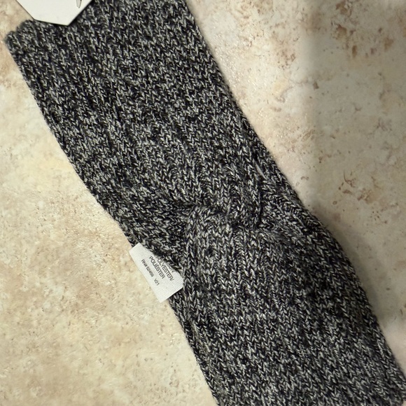 Time and Tru Accessories - Time and Tru Charcoal and White Knit Headband